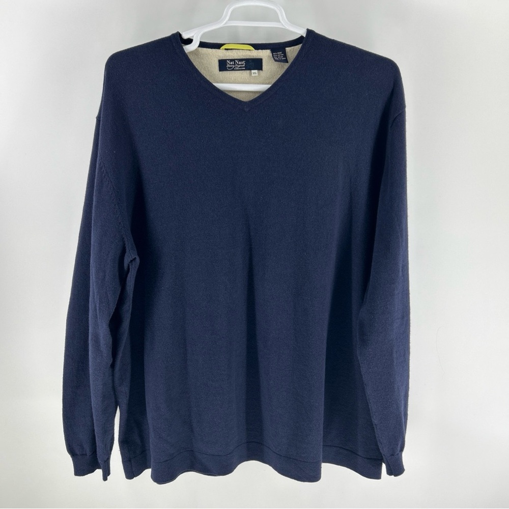 Nat Nast Deep Blue V-Neck Sweater